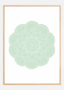 Abstract Green Mandala Poster
