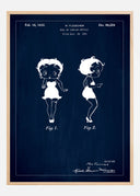 Patent drawing - Betty Boop - Blue Poster