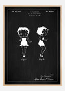 Patent drawing - Betty Boop - Black Poster