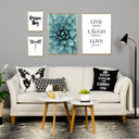 Turquoise Flower Poster