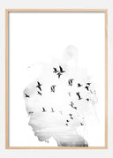 Bird Head B&W Poster