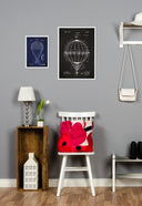Patent drawing - Hot air balloon - Black Poster