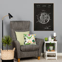 Patent drawing - Satellite - Black Poster