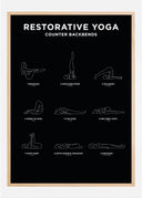 Restorative Yoga - Black Poster