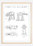 Patent drawing - Star Wars - Walker - White Poster