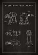Patent drawing - Star Wars - Walker - Black Poster
