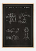 Patent drawing - Star Wars - Walker - Black Poster