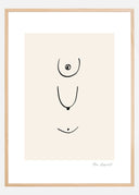 Thin lines - Beige Poster