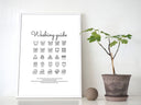 Washing guide - White Poster