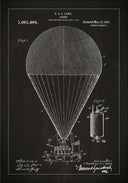 Patent drawing - Airship - Black Poster