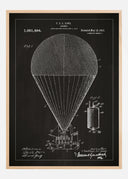 Patent drawing - Airship - Black Poster