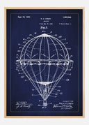Patent drawing - Hot air balloon - Blue Poster
