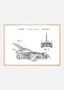 Patent drawing - Batman - Batmobile 1996 I Poster