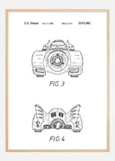Patent drawing - Batman - Batmobile 1990 II Poster