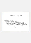 Patent drawing - Batman - Batmobile 1990 III Poster