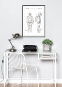 Patent drawing - Star Wars - Boba Fett - White Poster