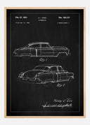 Patent drawing - Cadillac I - Black Poster