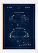 Patent drawing - Cadillac II - Blue Poster