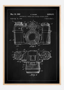 Patent drawing - Camera I - Black Poster