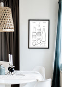 Patent drawing - Coca-Cola bottle Poster