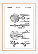 Patent drawing - Star Trek - USS Enterprise Poster