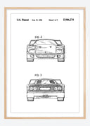 Patent drawing - Ferrari F40 III Poster