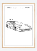 Patent drawing - Ferrari F40 II Poster