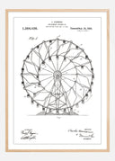 Patent drawing - Ferris wheel - White Poster