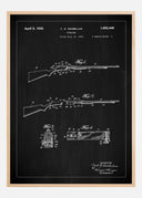 Patent drawing - Rifle I - Black Poster