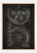 Patent drawing - Gear wheel - Black Poster