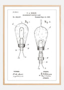 Patent drawing - Lightbulb A - White Poster