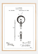 Patent drawing - Lightbulb B - White Poster