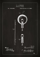 Patent drawing - Lightbulb B - Black Poster