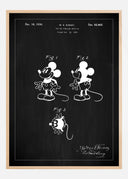 Patent drawing - Disney - Mickey Mouse - Black Poster