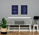 Patent drawing - Globe - Blue Poster