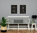 Patent drawing - Lightbulb B - Black Poster