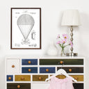 Patent drawing - Airship - White Poster