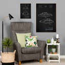 Patent drawing - Cadillac II - Black Poster