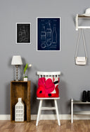 Patent drawing - Coca-Cola bottle - Black Poster