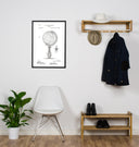 Patent drawing - Globe - White Poster