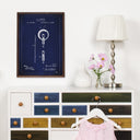 Patent drawing - Lightbulb B - Blue Poster