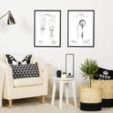 Patent drawing - Lightbulb B - White Poster