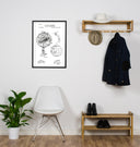 Patent drawing - Astronomical globe - White Poster