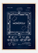 Patent drawing - Monopoly I - Blue Poster