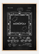 Patent drawing - Monopoly I - Black Poster