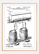 Patent Print - Beer Kegs - White Poster