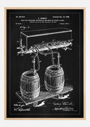Patent Print - Beer Kegs - Black Poster