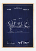 Patent drawing - Planetarium - Blue Poster