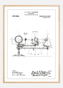 Patent drawing - Planetarium - White Poster