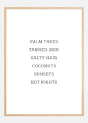 Palm trees - Tanned skin - Salty Hair Poster